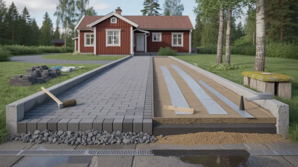 juni projekt l gga marksten p uppfart och g ng kostnad b rlager och r tt fall f r ett h llbart resultat