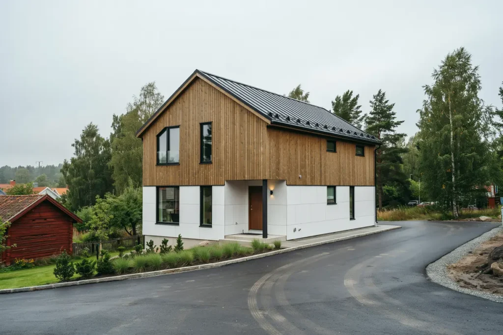 byggnation av attefallshus med loft i alsike knivsta